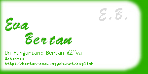 eva bertan business card